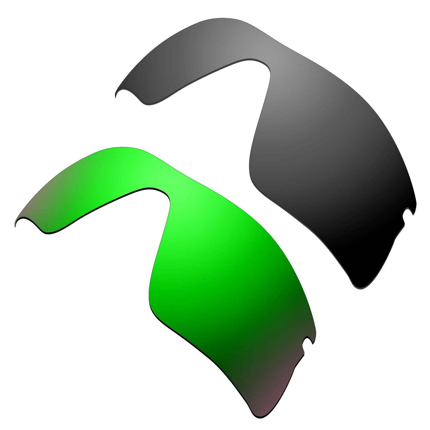 Lentille pour Oakley Radar Range 53-097 verre de rechange noir vert lunettes - 8
