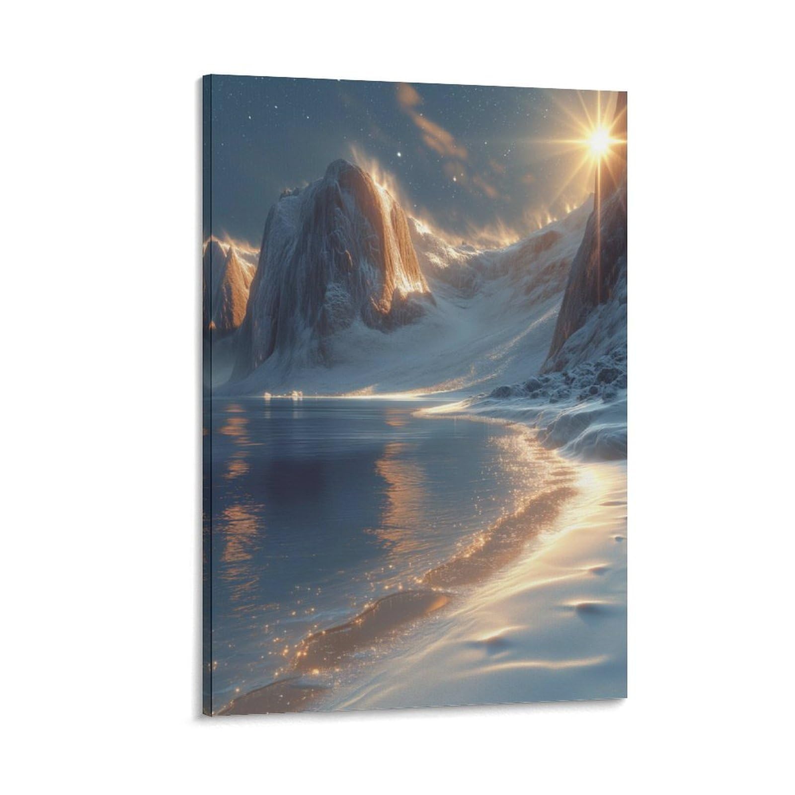 DHBANEIOK Sky And Sea Print, Canvas Prints, Framed Wall Art for Bedroom & Living Room, Modern Home Decor Print for Special Occasions 12x18inch(30x45cm)