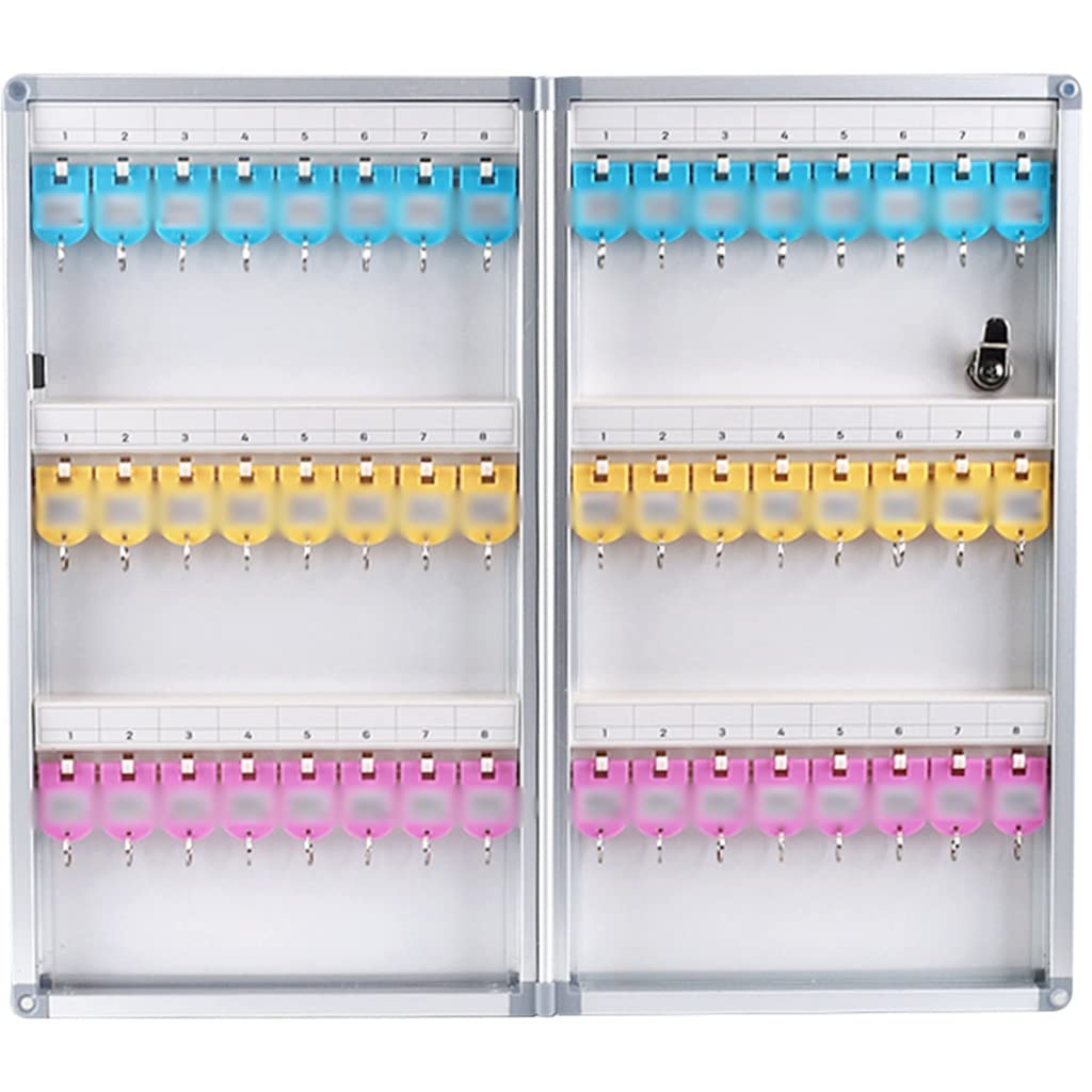 Sdfdcgjsr Silver-Key Lock Key Storage Cabinet, Household Office Available Aluminum Alloy Key Lock Box