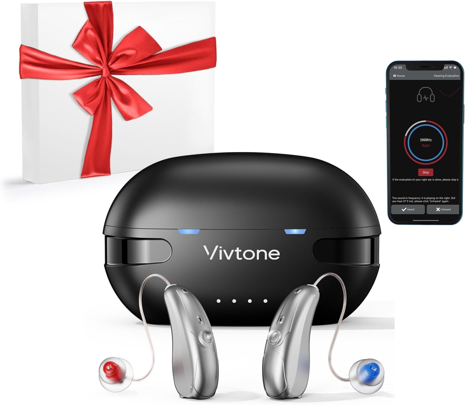 Bluetooth Hearing Aids with Phone Call & Music Streaming, APP Control for Pricise Fitting, Rechargeable OTC Hearing Aids for Seniors Adults, Xpure