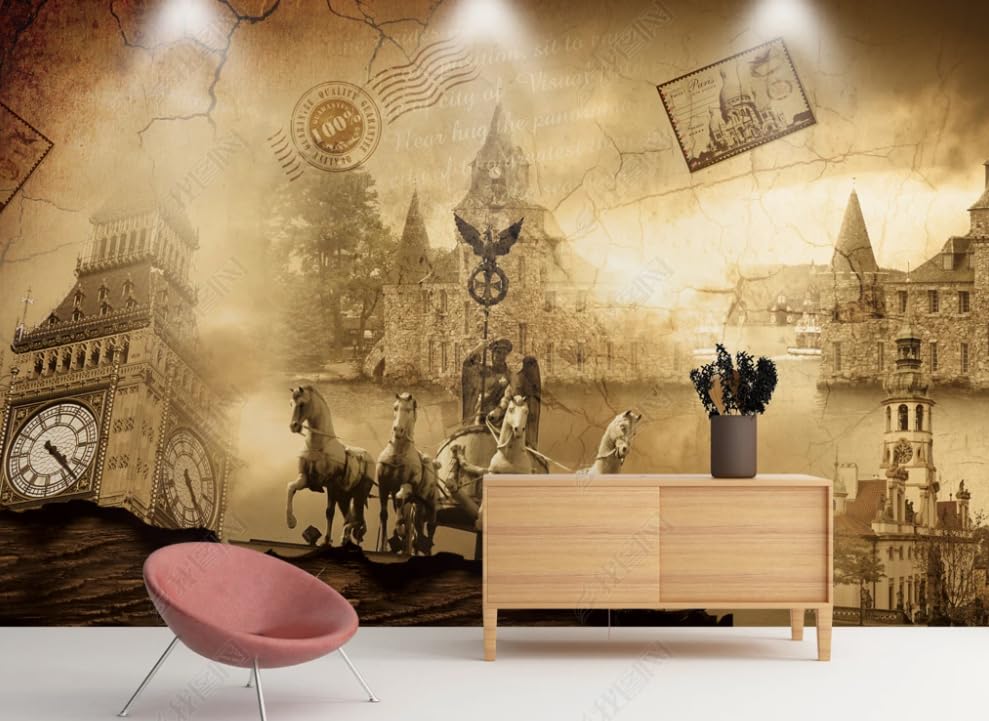 Poster géant mural architecture classique en intissé premium pour chambre