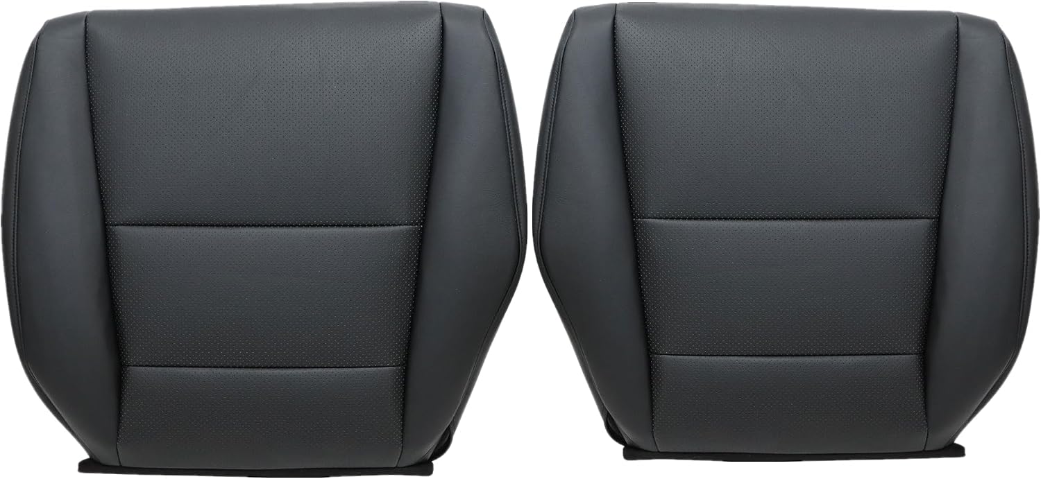 Driver and Passenger Side Bottom Leather Perforated Seat Cover Black Compatible with Acura TSX 2009 2010 2011 2012 2013 2014