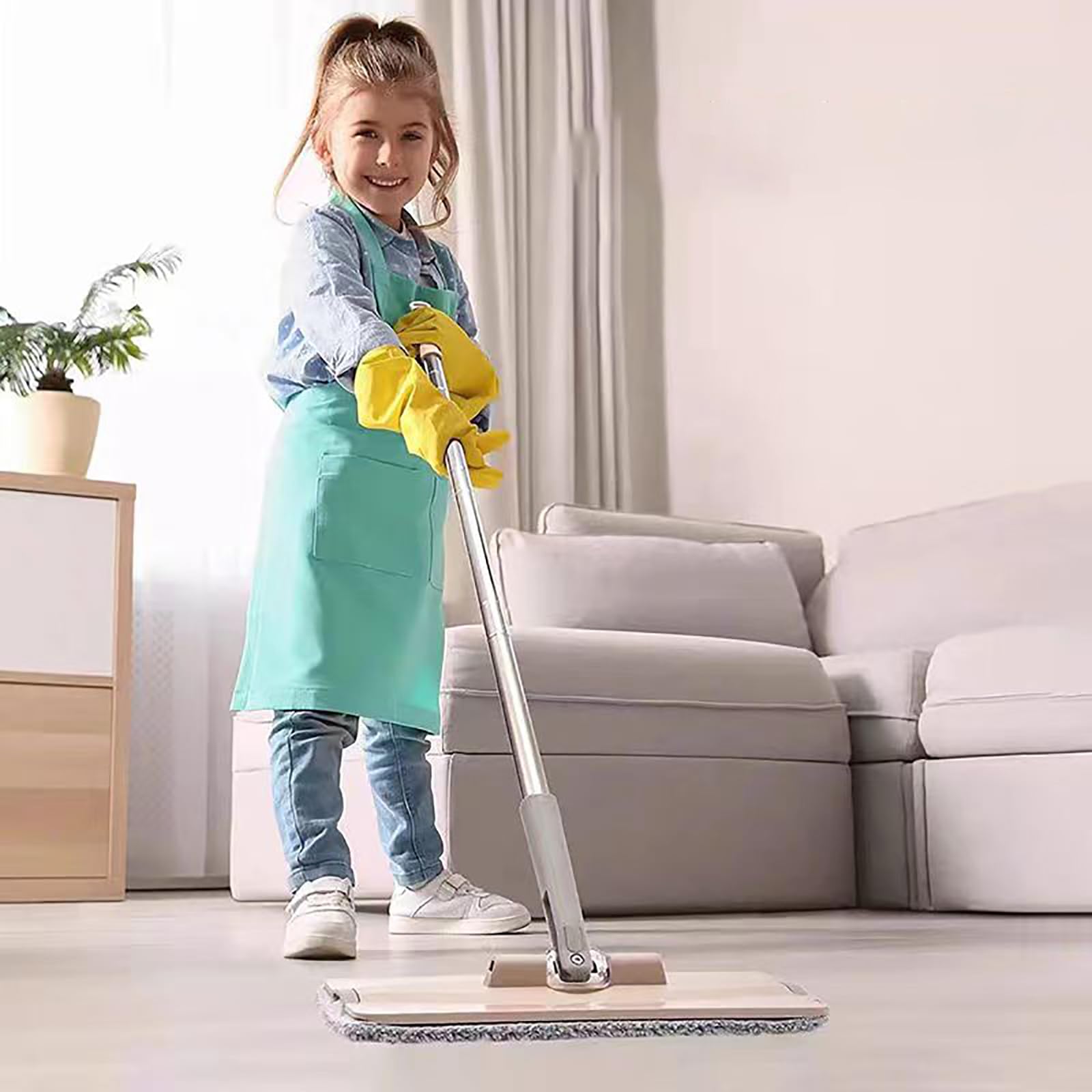 Lot de 6 serpillères de rechange en microfibre, env. 33 x 12 cm, pour enlever les taches et nettoyer le sol
