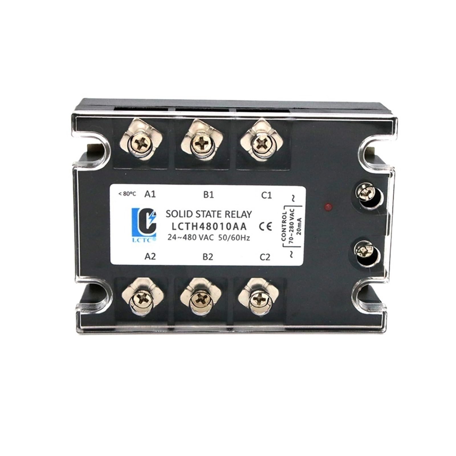 VDOQTLJT LC 3 Phase SSR 10AA 25AA 40AA 60AA 80AA 100AA 120AA 70-280V Control 24-480V AC Three Solid State Relay AC-AC(AC-AC 60A)