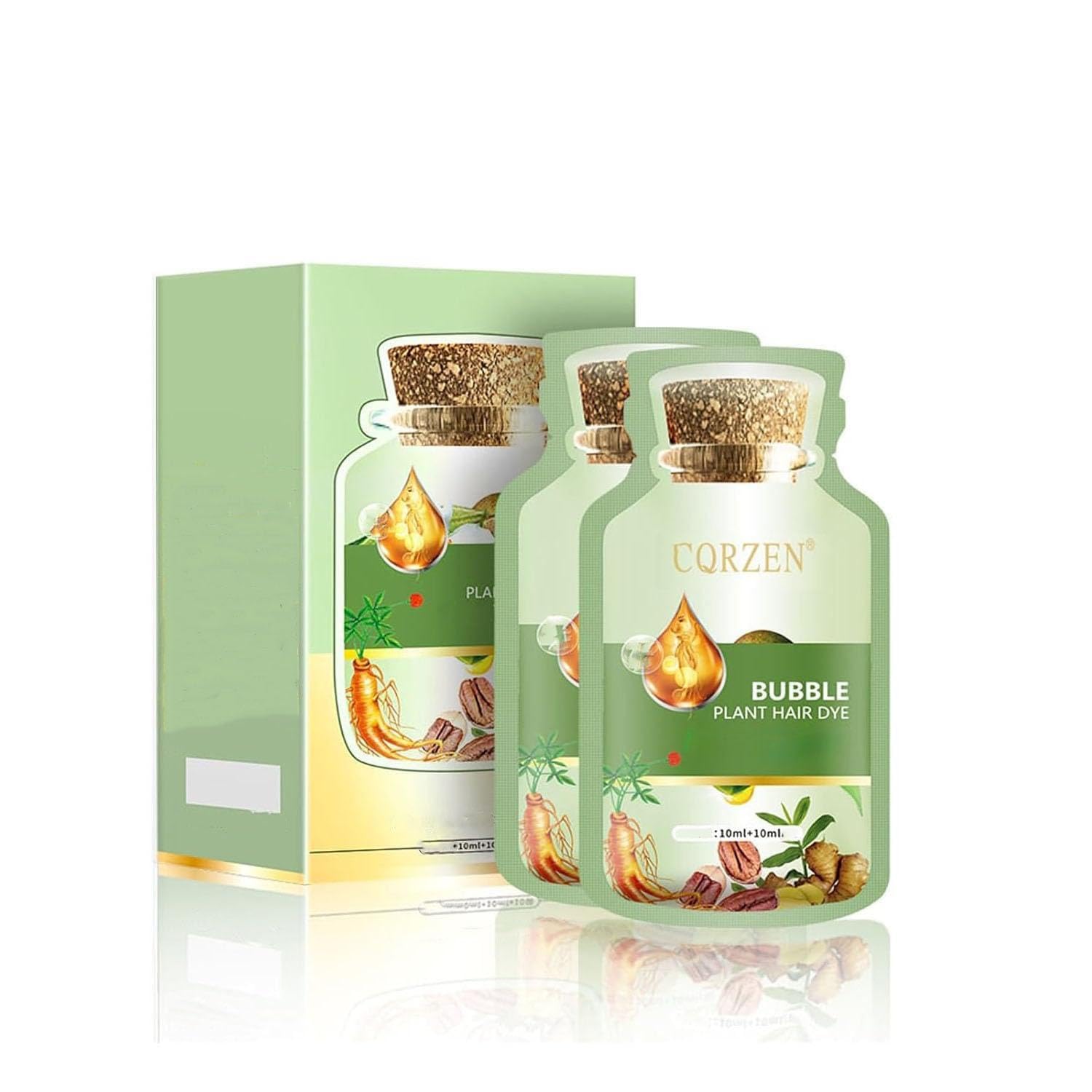 Ginaday HUANG YI Natural Plant Hair Dye,Plant Extract Non-Damage Bubble Plant Hair Dye. (Coffee color)