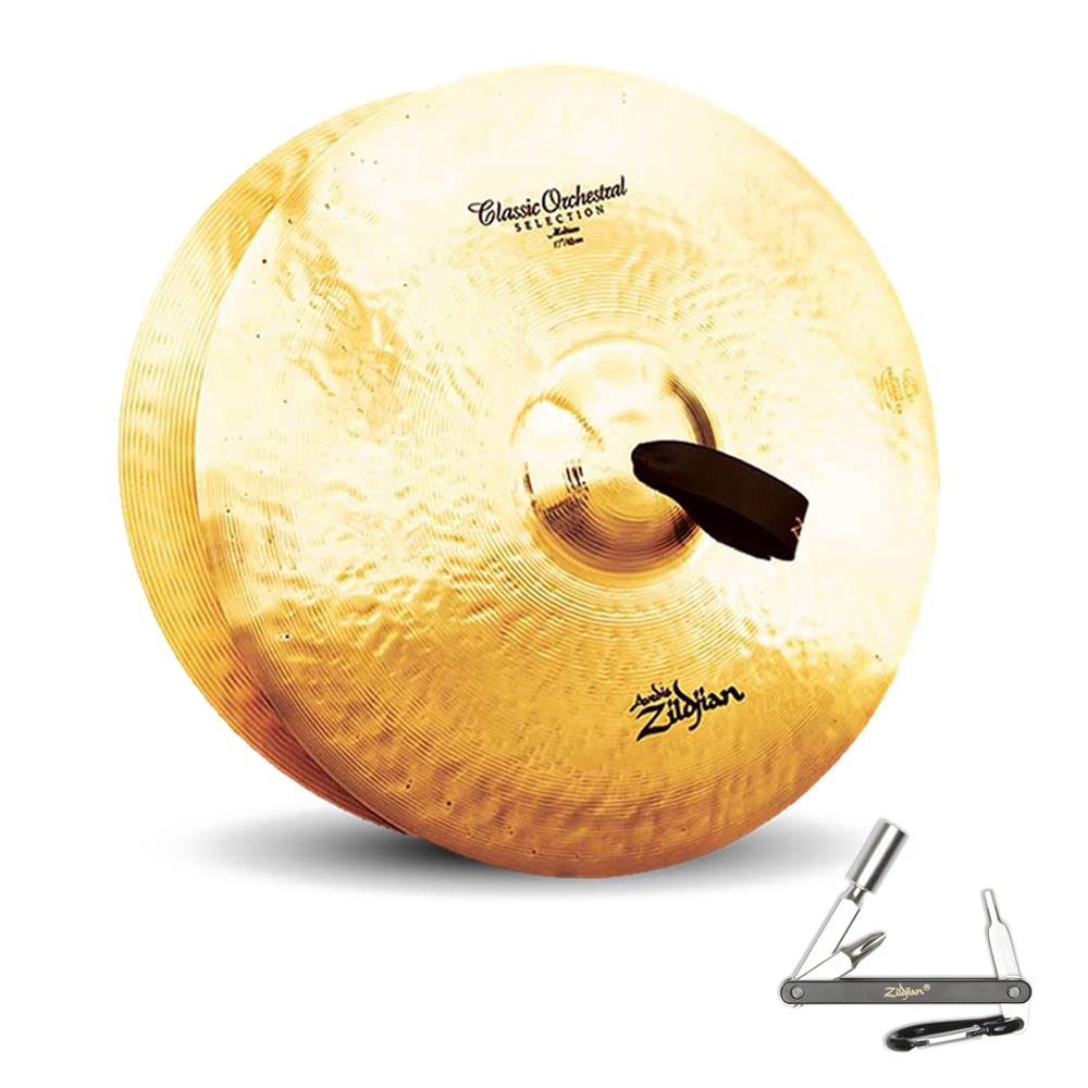 ZILDJIAN A0780 AZ 17"CLASSIC ORCHESTRAL SELECTION MEDIUM SINGLE HAND CYMBAL With ZKEY