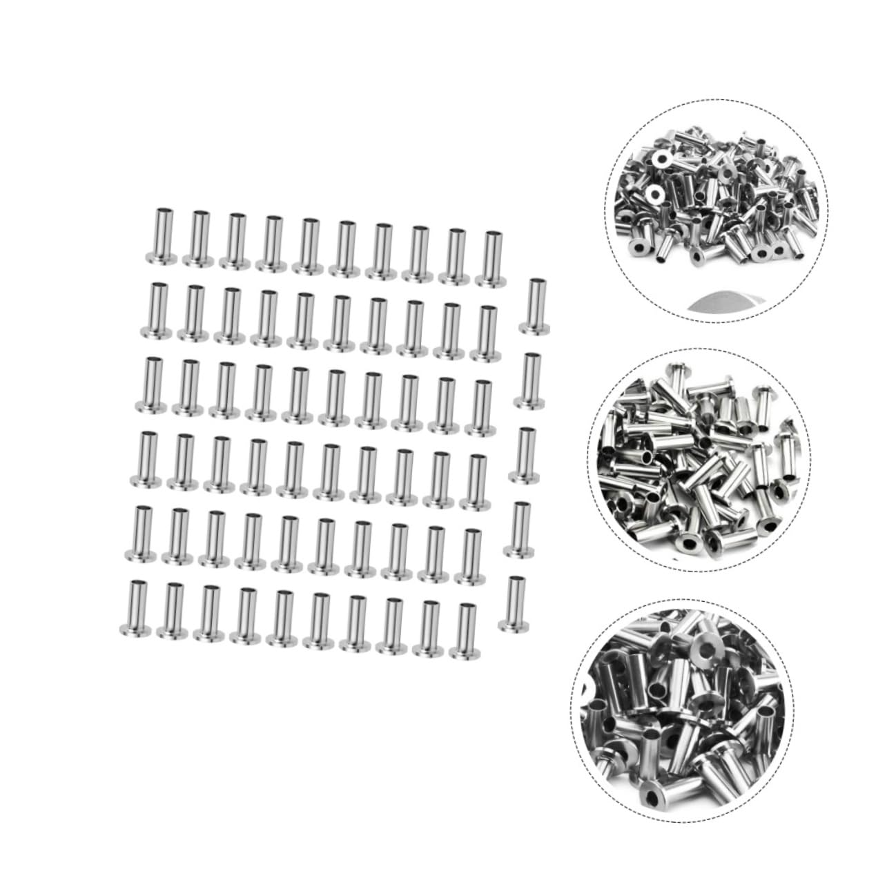 Gadpiparty 65pcs Stainless Steel Cable Wire Ferrule Kit Drill Bit Deck Cable Railing Hardware Galvanized Wire Protector Sleeves for Indoor Outdoor Use