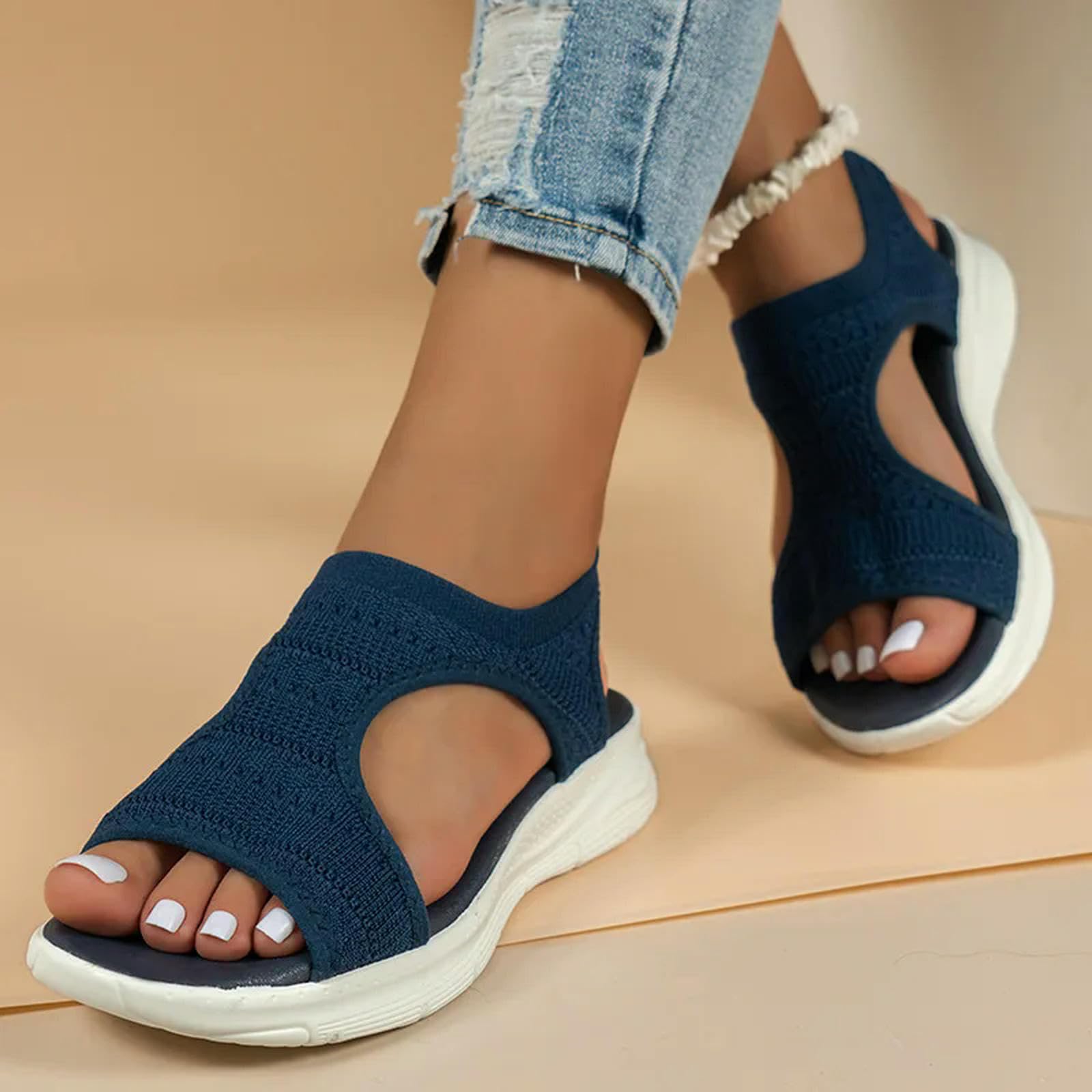 Sandali Donne Summer Scarpe Platform Platform Sandals Donne Sandali A Cuneo Aperto da Donna Ladies Light Casual Scarpe-Rosa-36