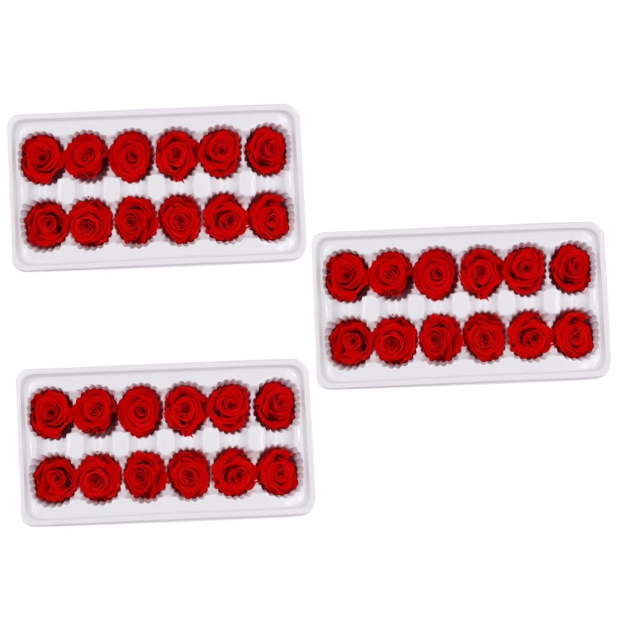 Zerodeko Lot De 3 Boîtes À Éternelles Fleurs Artificielles Décoratives Bouquet De Roses Immortelles pour Décorations De Mariage 12 Pièces X 3