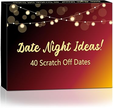 Mens Valentines Day Gifts for Him Boyfriend,Romantic Anniversary Couple Gifts for Her Girlfriend,40 Scratch Off Date Night Ideas Games Card for Women,Men,Wife,Husband on Christmas,Wedding,Engagement