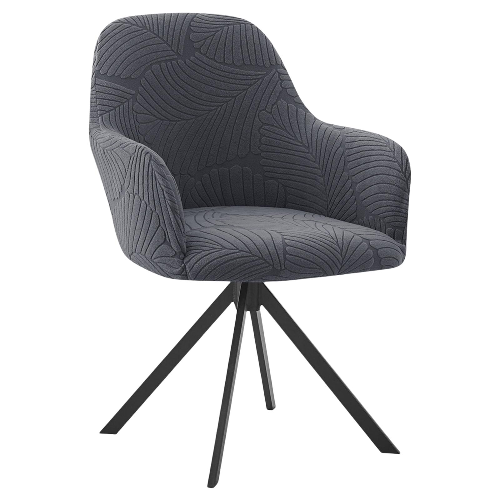 Kalttoy Dark Gray Dining Room Chair Slipcovers Stretchable Liquid Resistant Jacquards Fabric Seat Covers Easy To Clean Home Decoration Adjustable Chair Covers