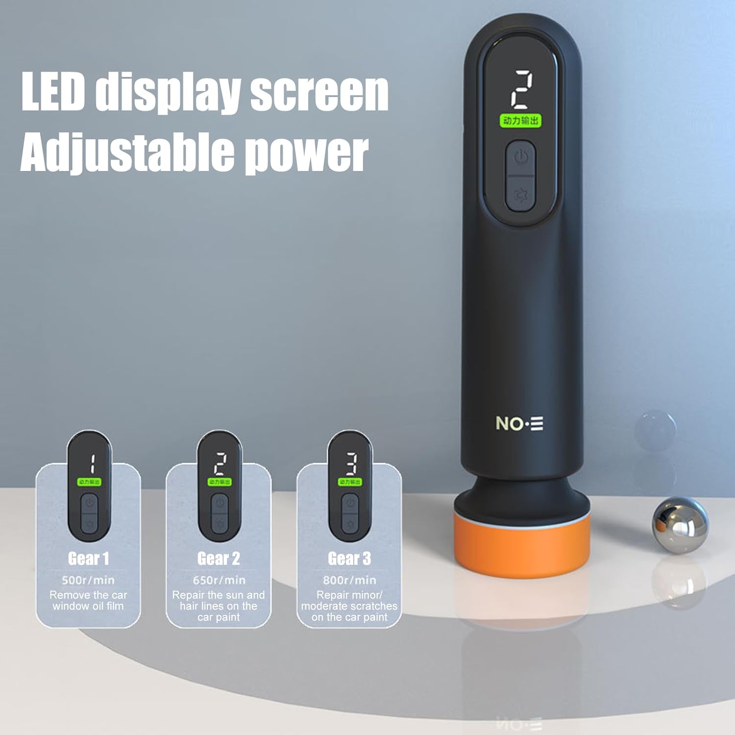 Car Polisher Scratch Remover – 12000 RPM Copper Motor Electric Detailer with 3 Speed Adjustable for Paint Repair & Window Oil Film