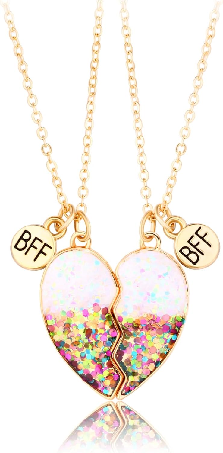 Friendship Necklace Best Friend Necklace Matching Magnetic Unicorn Mermaid BFF Necklace for 2 Girls Friendship Gifts