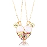 Lezmoii Friendship Necklace Best Friend Necklace Matching Magnetic Unicorn Mermaid BFF Necklace for 2 Girls Friendship Gifts