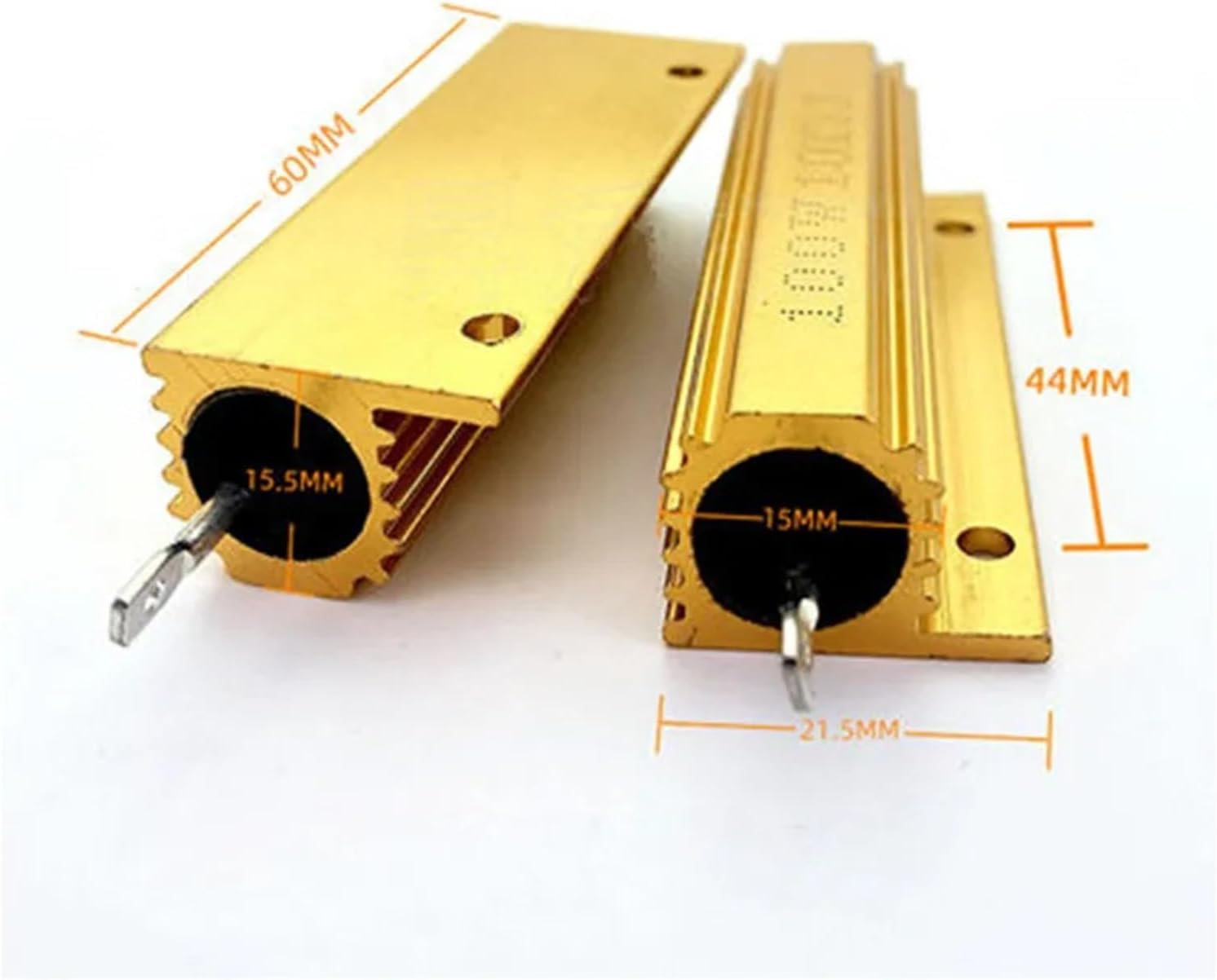 1PCS 100W RX24 Aluminum Power Metal Shell wirewound Resistor 0.01~100K 0.1 0.5 1 1.5 2 6 8 10 20 30 100 150 200 300 1K 10K ohm (Size : 0.05R)