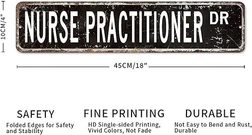 Miniatura 2 de Letreros de metal de aluminio para enfermera, practicante, decoración para enfermeras, practicantes, arte de pared, rústico, para dormitorio, sala