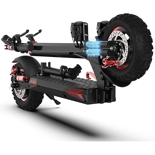 Electric Scooter Adults, 800/1200W Motor, 48V 15/18/21AH Battery, Off Road E-Scooter 10/11" All-Terrain Tires, Dual Suspension Foldable