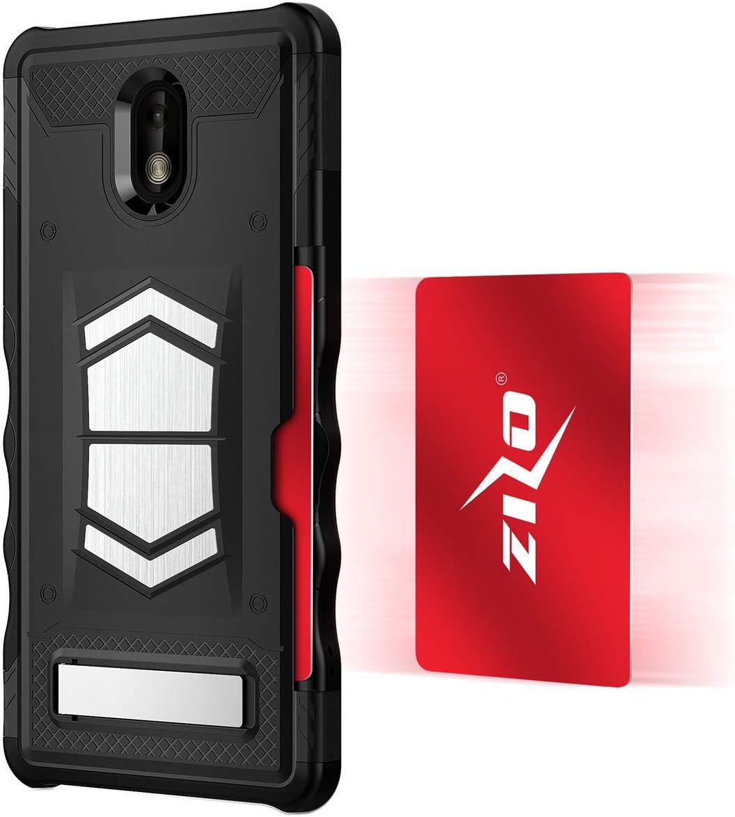 Phonelicious Nokia 3.1C / 3.1A Fuse Case Military Grade Drop Tested with Tempered Glass Screen Protector (Black Magnetic)