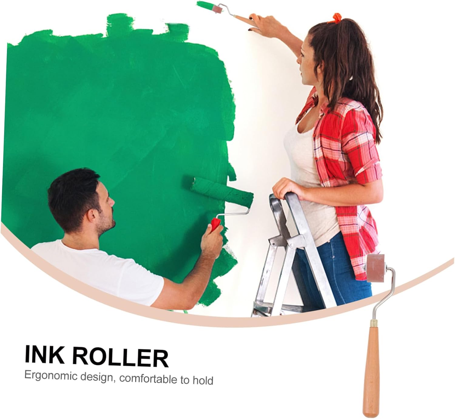 HAKIDZEL Rubber Roller for Printmaking Ink Applicator Stamping Tool Lightweight Portable Oil Painting Craft Equipment