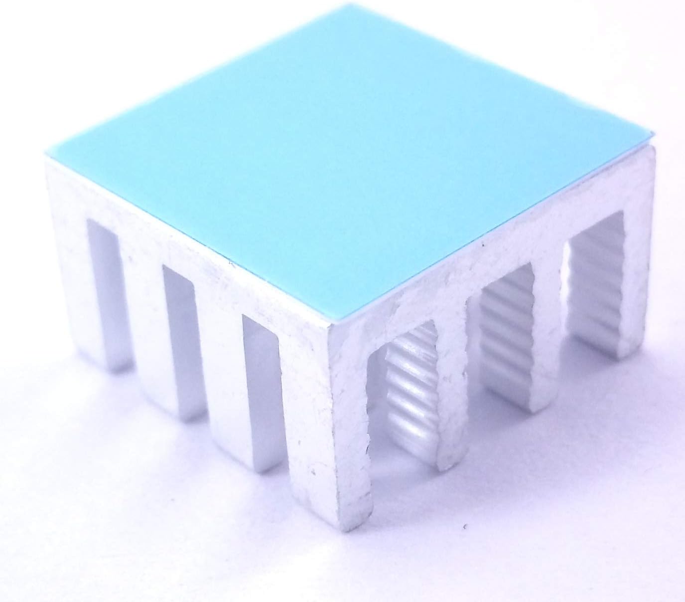 Easycargo 10pcs 14mm Heatsink 14x14x8mm + pre Applied 3M 8810 Thermal Conductive Adhesive Tape for Cooling Cooler GPU Chips VRAM VGA RAM (10pcs 14x14x8mm Silver Tone)
