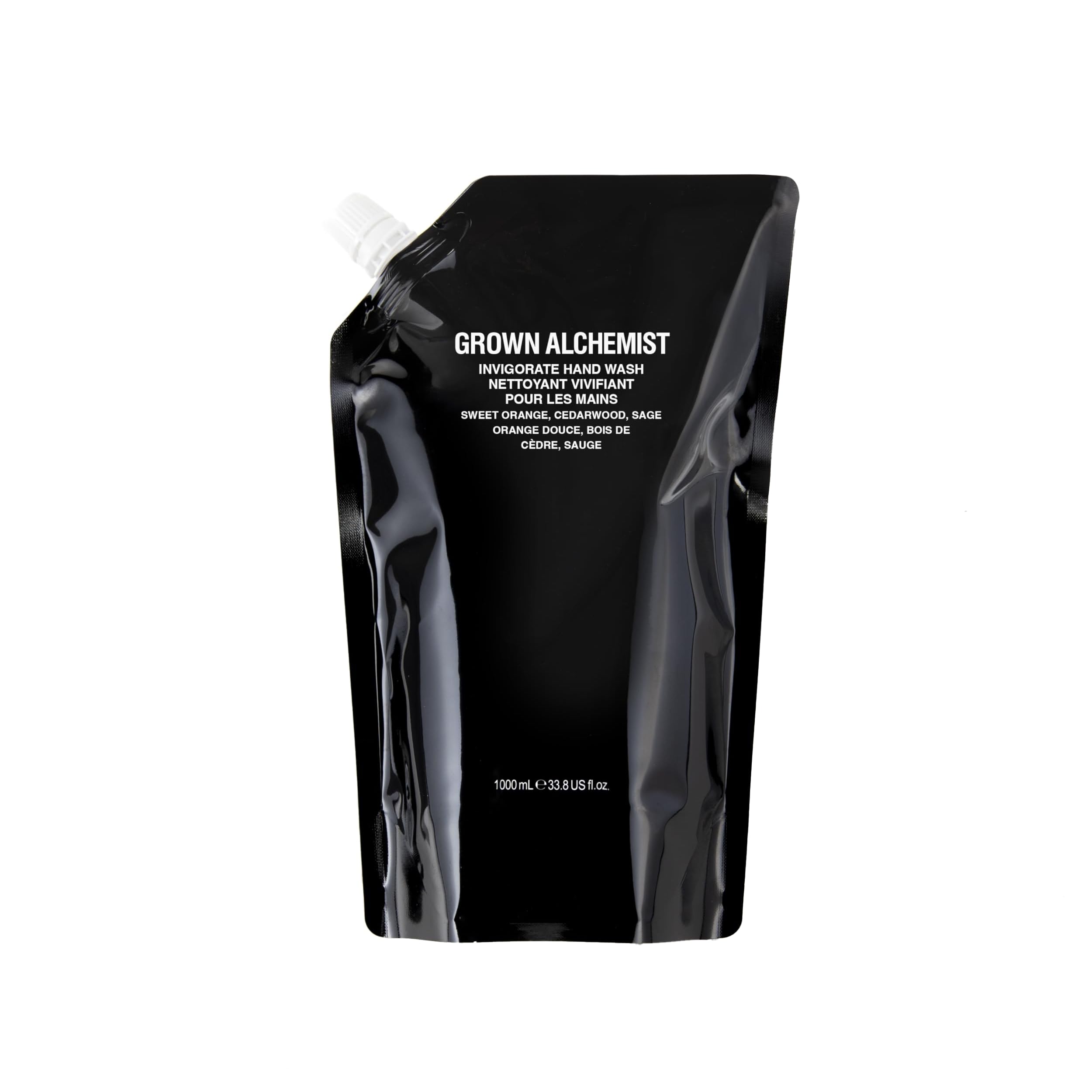 Grown Alchemist Invigorate Hand Wash Refill – Liquid Hand Soap with Aloe, Sweet Orange, Cedarwood & Sage – Gentle, Moisturizing Kitchen & Bathroom