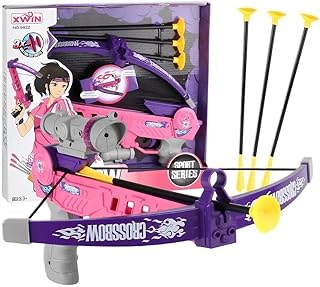 Kids Toy Crossbow with Foam Darts, Pink and Purple, Sport Series Shooting Game