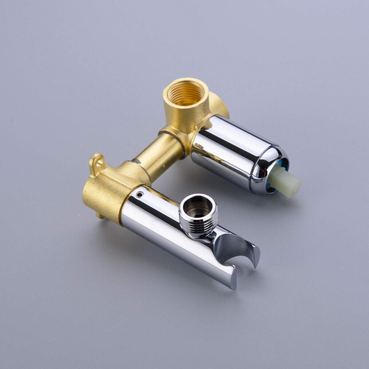 TRUSTMI doccetta per bidet a mano Miscelatore caldo e freddo in ottone a parete pannolini per bambini shattaf douche kit, Cromo 1