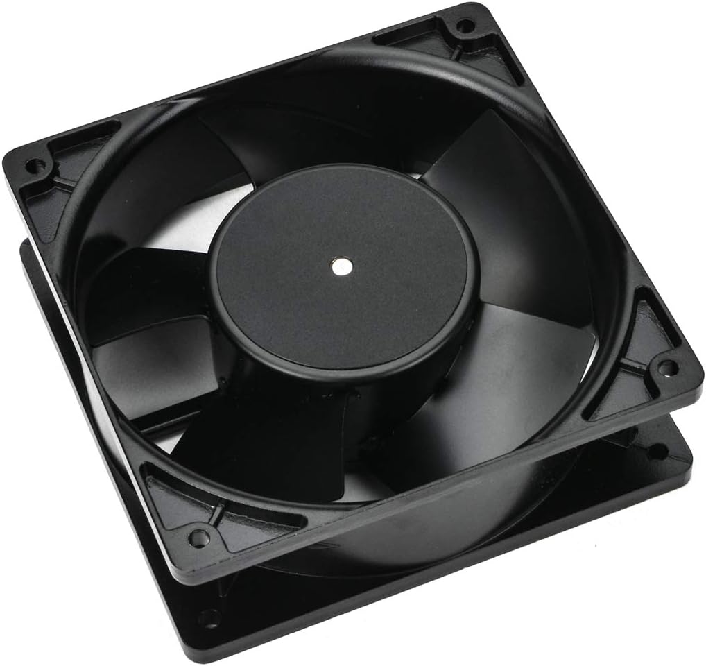 AC axial Fan 4E-115B, All Metal, high Wind, high air Pressure Cooling Fan,110V AC 120mm by 120mm by 38mm High Speed