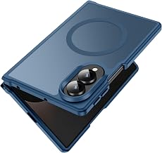 MAKAVO Magnetic for Samsung Galaxy Z Fold 8 Case, for MagSafe, Blue | Compatible with MagSafe, Slim Translucent Matte Finish, Hard PC Back & Soft TPU Bumper, Shockproof Protection