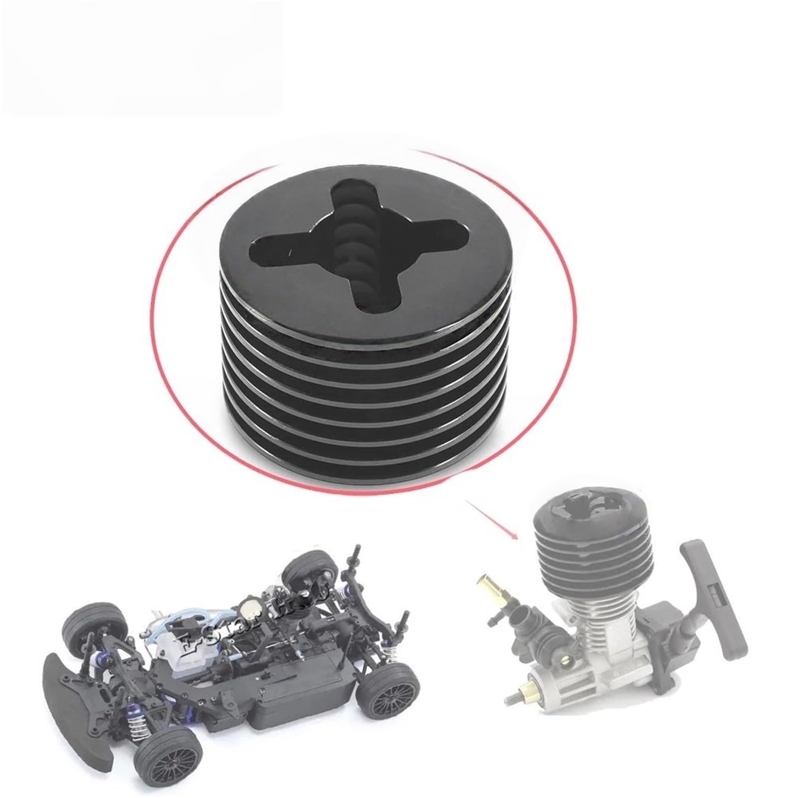 Accessori Rc Per Kyosho FW06 1/10 RC Auto Parti Di Aggiornamento Accessori Ricambio CNC Metallo Dissipatore Calore Del Motore KE15SP 74033-01 Kit Sostituzione
