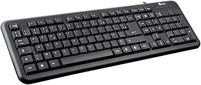 Heden Clavier USB Filaire AZERTY 108 touchs en Noir