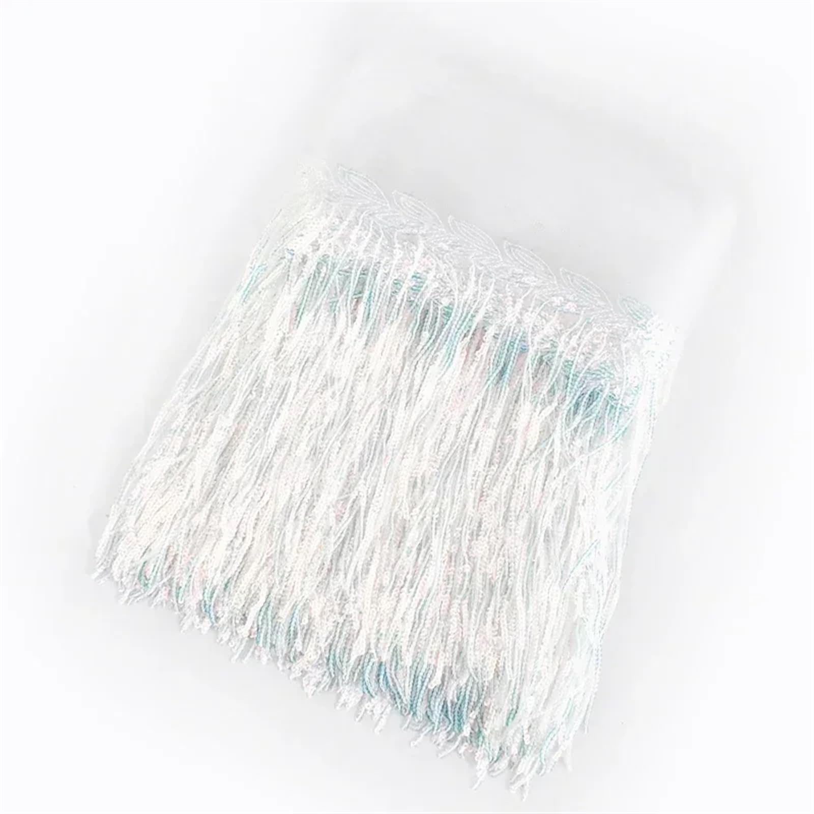 Fransenborte 1–10 Yards Meetee 18 cm Pailletten-Fransenbesatz, Quaste, glitzernde Spitzenfransen for Tanzkleidung, Kleider, dekoratives DIY-Nähzubehör