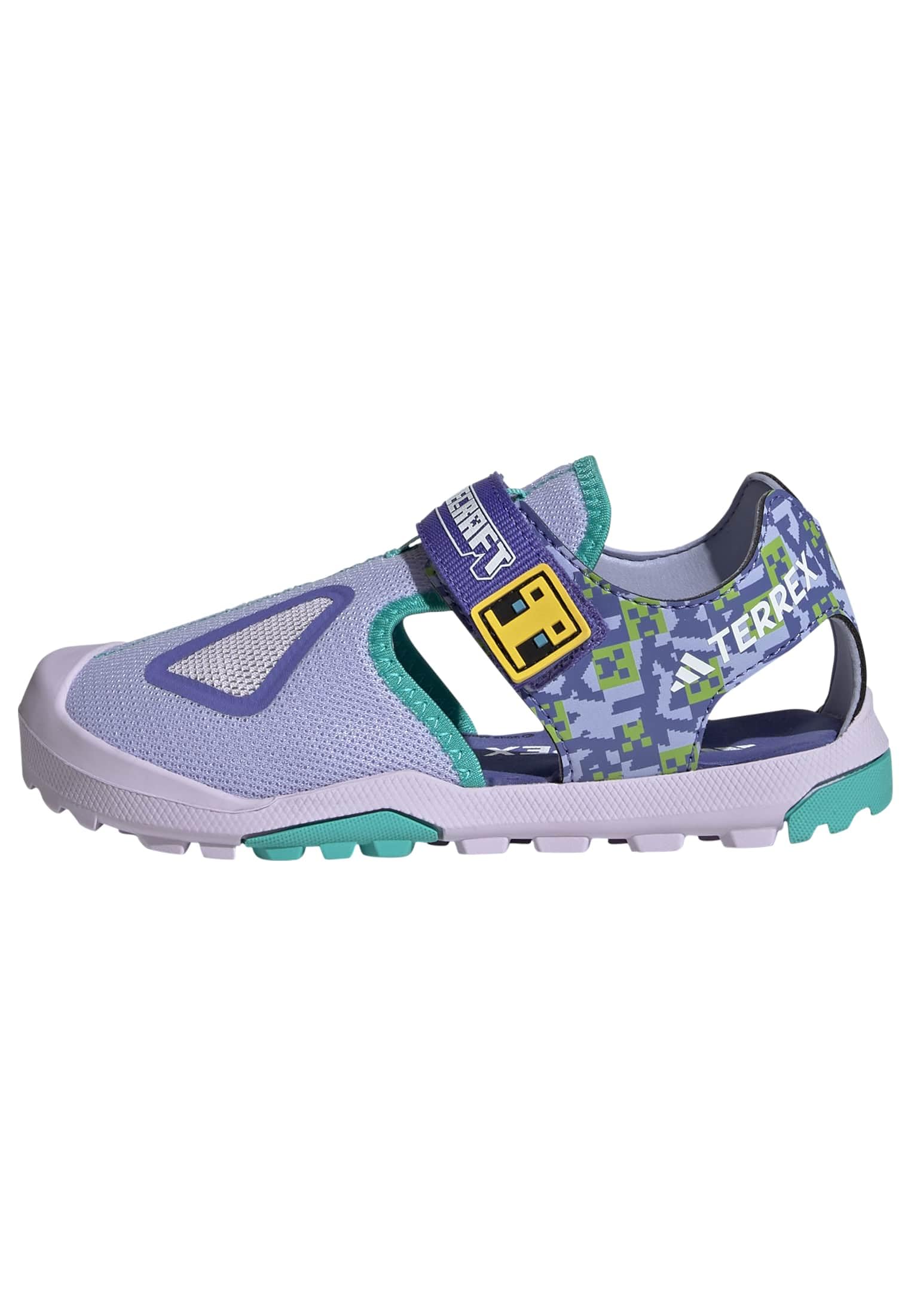 adidas Unisex Kids Minecraft Terrex Captain Toey 2.0 Sandals Shoes, Violet Tone/Semi Cobalt Blue/Mint Rush, 5 UK