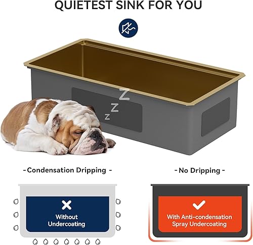 Miniatura 78 de Lordear Fregadero de cocina de montaje inferior de 23 pulgadas, estación de trabajo, fregadero de cocina de acero inoxidable calibre 16, cuenco