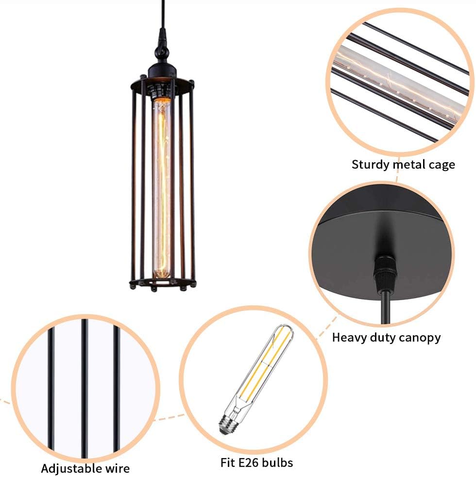 Gеt Dіѕсоunt оƒƒеr PIHAPPY Industrial Metal Pendant Light Fixture, Rustic Hanging Ceiling Lights, Vintage Cage Lighting for Kitchen Island Dining Room Farmhouse 3 Pack Without BLUBS (Black) Buу 1 gеt 1 PIHAPPY Industrial Metal Pendant Light Fixture, Rustic Hanging Ceiling Lights, Vintage Cage Lighting for Kitchen Island Dining Room Farmhouse 3 Pack Without BLUBS (Black)