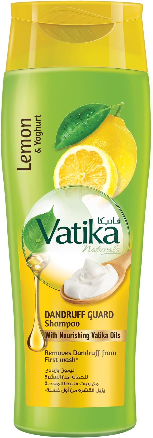 ADAM ZAC Vatika Lemon & Yogurt Shampoo Dandruff Guard, 400ml