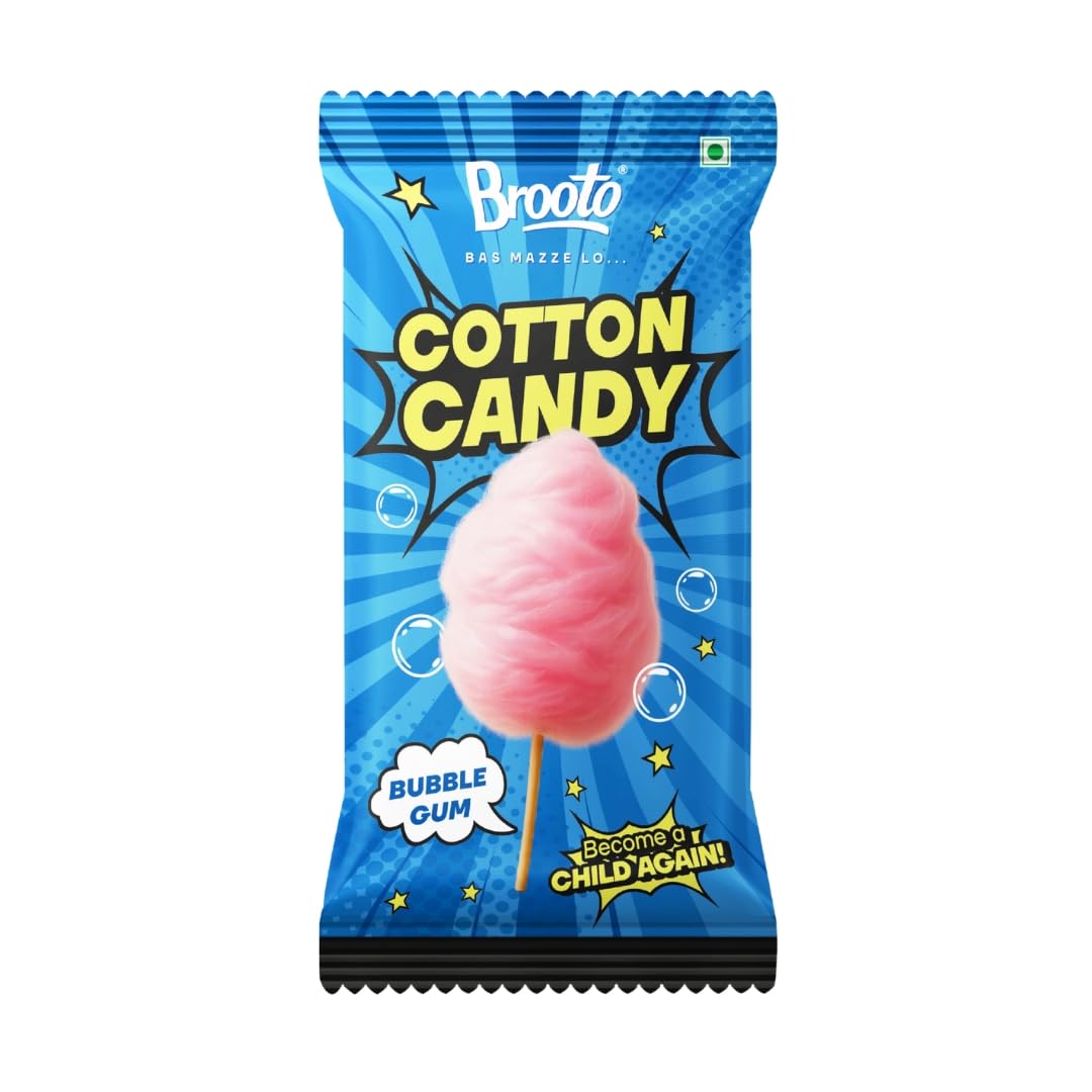 Fluffy Clouds Bubble Gum Flavour Cotton Candy | Pack of 8 | Soft & Airy Spun Sugar Candy | Kids Birthday Party Treat | Indian Festive Sweet Snack (Bubble Gum)-image-39