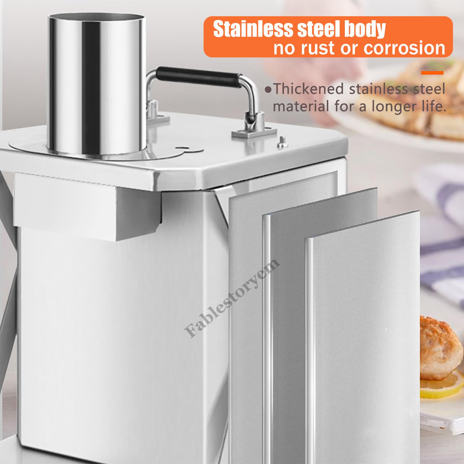 Cortadora Eléctrica de Frutas y Verduras, Cortadora de Verduras, Procesador de Alimentos Vegetal Profesional de 200W con Moldes para Cubos de 6mm/8mm/10mm/12mm/15mm,15mm