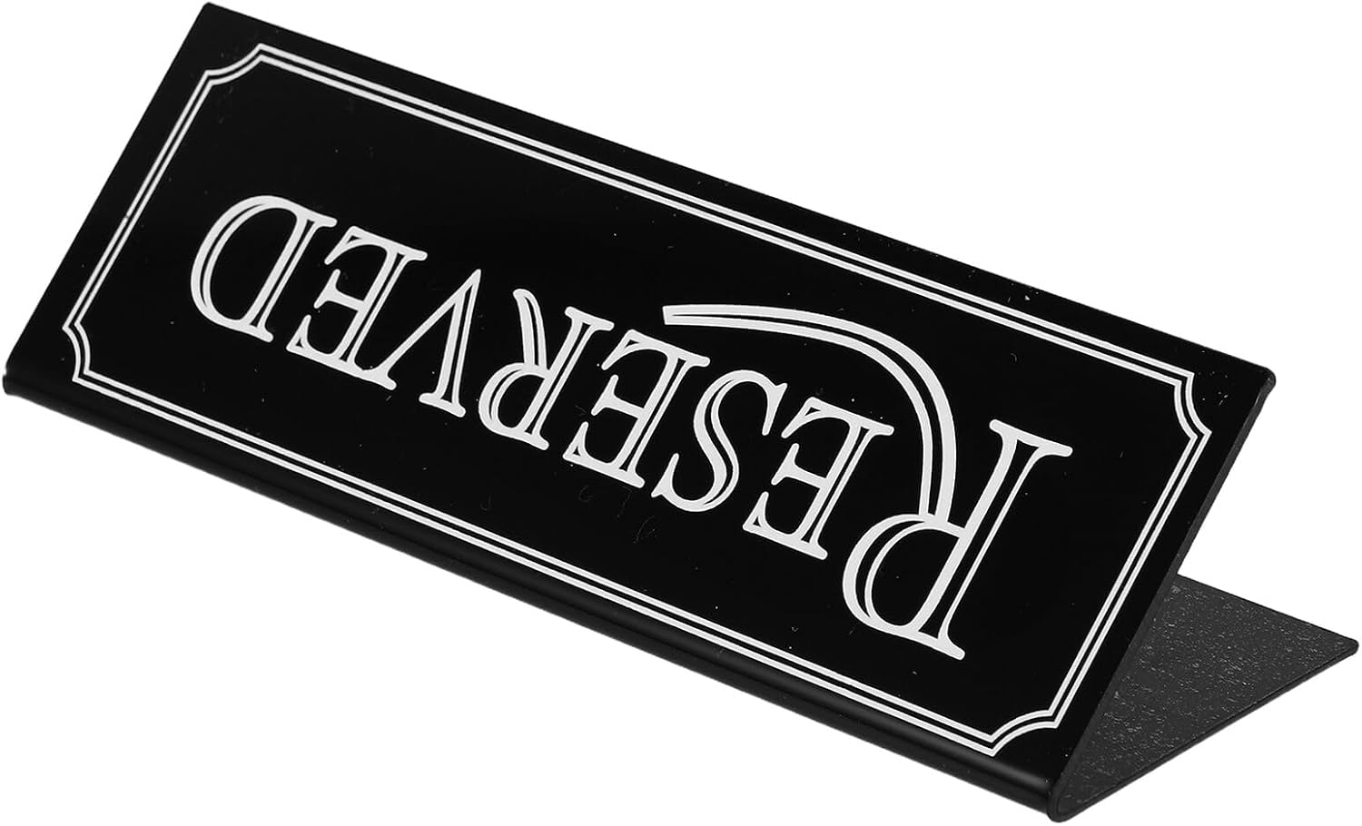 Reserved Table Tent Cards 2pcs Acrylic Reservation Seat Signs with Black Frame for Restaurant Wedding Party Event Tabletop Display