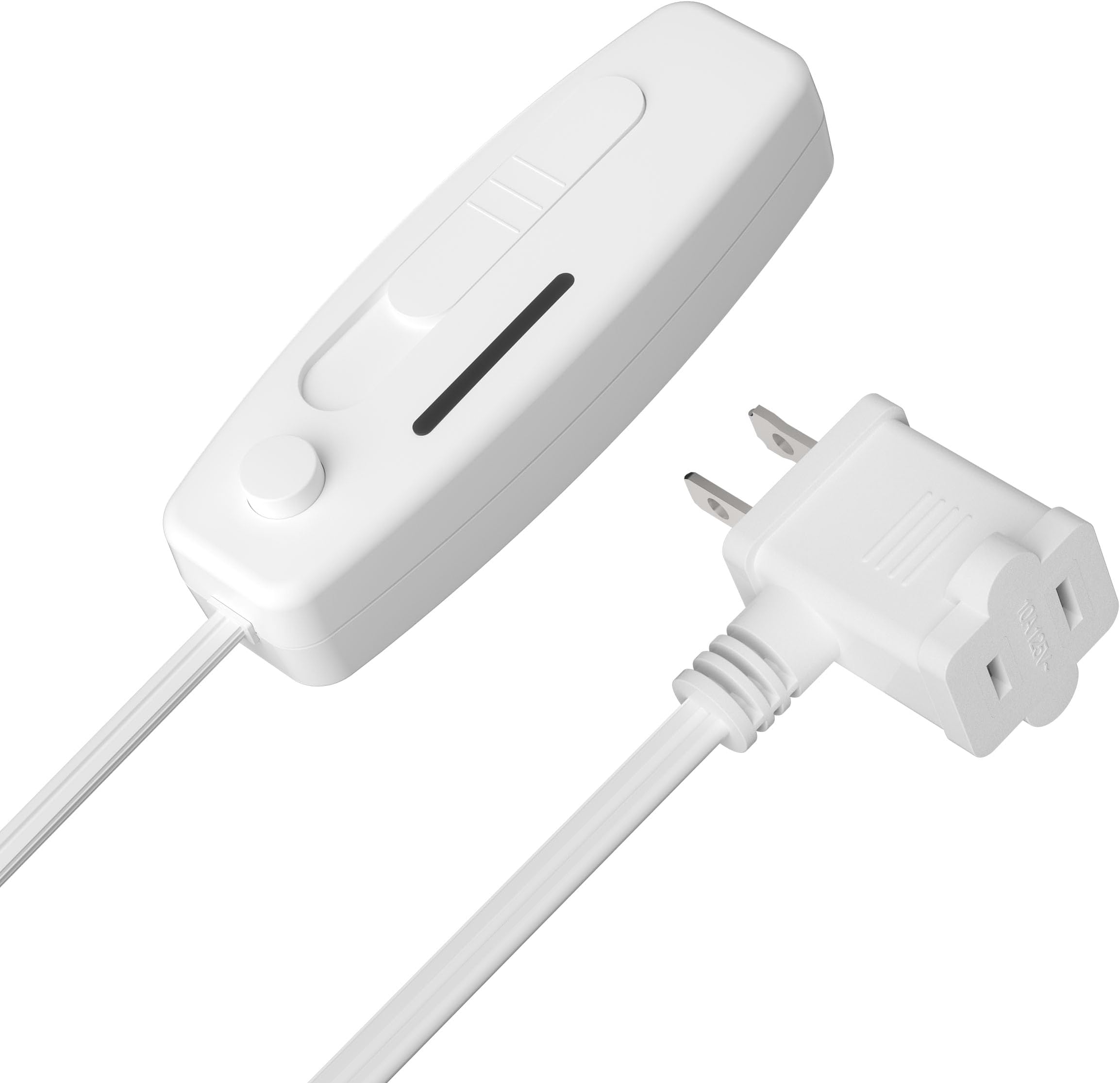 LIDER Table Top Lamp Dimmer Switch, Dimming Switch for Desk, Compatible with 120V Incandescent/Halogen, 200W Dimmable CFL or Dimmable LED Lights, Locator Light, 6 ft. Cord, UL Listed, White