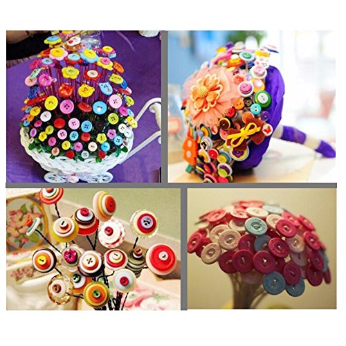Swpeet 650 Pieces Assorted Sizes Resin Buttons 2 And 4 Holes Round Craft Buttons For Sewing Diy Crafts Children's Manual Button Painting (Red) #TOP4