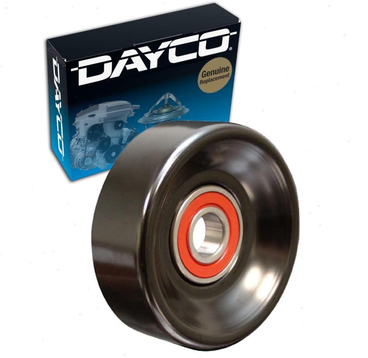 Dayco Smooth Pulley Drive Belt Idler Pulley compatible with Ford Expedition 5.4L V8 2003-2014