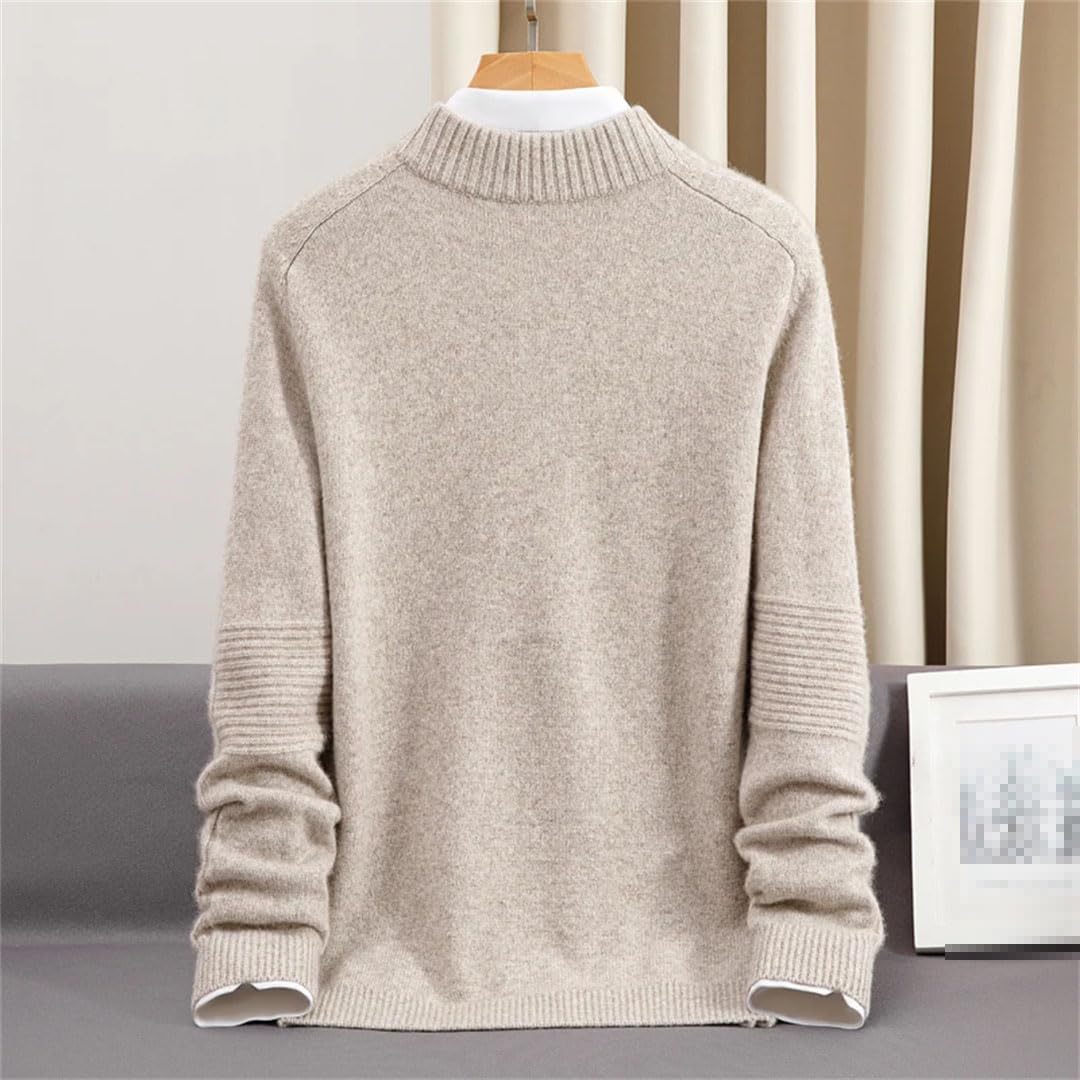 Vogrtcc Jersey De Punto con Cuello Medio Alto Y Cachemir para Hombre