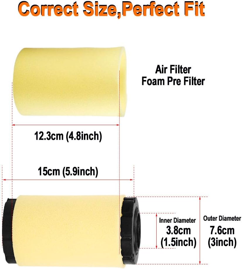 HIFROM Tune-Up Kit 793569 793685 Air Filter/Pre Filter 696854 Oil Filter with Spark Plug Replacement for Intek Series 20-21 Gross HP Lawn Mower Tractor : Patio, Lawn & Garden