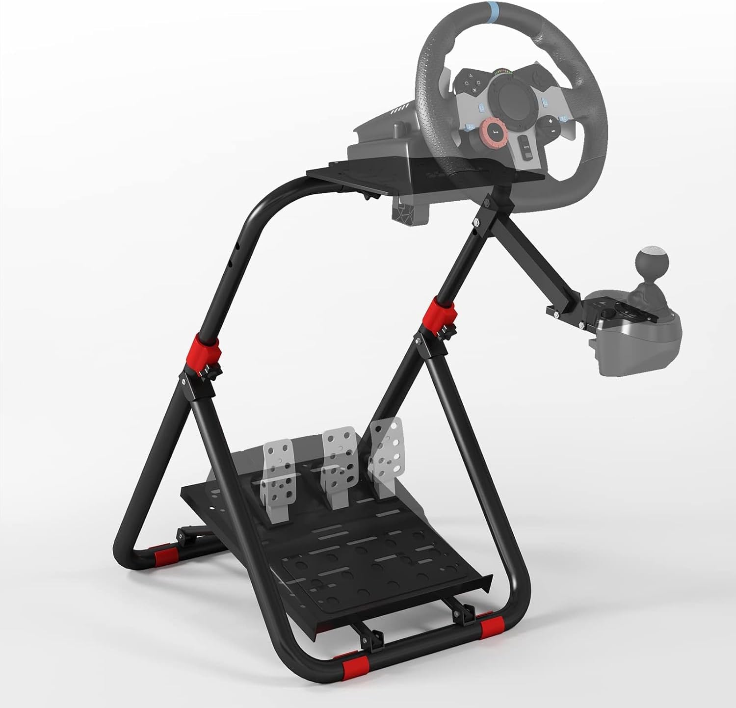 DIWANGUS Foldable Racing Wheel Stand, Adjustable Steering Wheel Stand | Racing Simulator Cockpit Base Compatible with Logitech G25 G27 G29 G920 G923, Thrustmaster, Moza, No Wheel Pedal & Shifter
