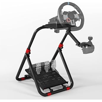 Diwangus Foldable Steering Wheel Stand, Folding Height Approx. 10 cm, Pedal Plate Tilting | F&uuml;r Logitech, Thrustmaster &amp; MOZA