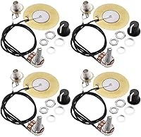 Vista 1 de 4PACKS 50MM Pastilla de guitarra Transductor piezoeléctrico amplificador precableado con salida de 0.250 in