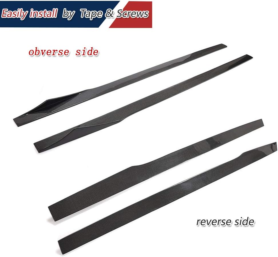 Carbon Fiber Side Skirts for Alfa Romeo Giulia 2015-2022 Sedan Custom Fit for Base & Sport Models, Not for Quadrifoglio, Lightweight Sporty Exterior Upgrade for Auto Tuning Fans