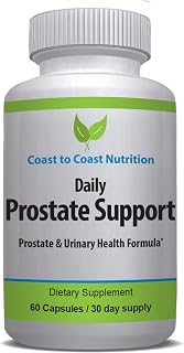Daily Prostate Supplements for Men - Prostate Formula with Saw Palmetto, Beta Sitosterol, Zinc, Pygeum, and More - Mens Supplements to Target Enlarged Prostate and Frequent Urination - 60 Capsules