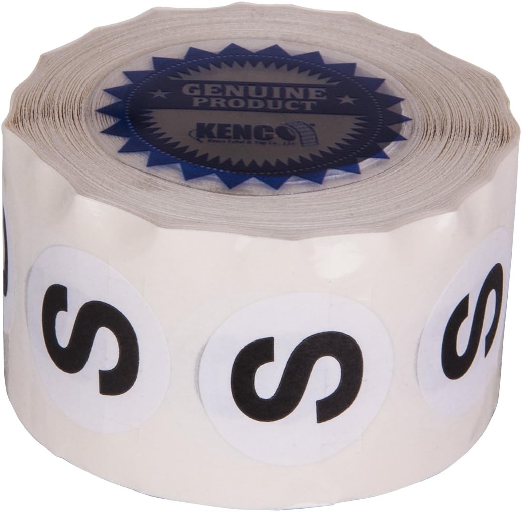 Clothing Size Stickers by Kenco 0.875" Adhesive Apparel